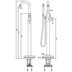 SCHÜTTE Mitigeur et ensemble de douche CORNWALL chrome pas cher