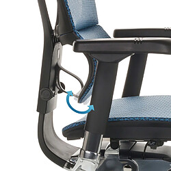 Chaise de bureau / Fauteuil de direction ERGOHUMAN SLIM GEN2 Tissu maille bleu hjh OFFICE pas cher