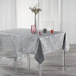 Douceur D'Interieur Nappe polyester imprimée Veggy - 150 x 300 cm - Gris / argent