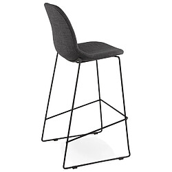 Acheter Alterego Tabouret de bar 'EKTOR' gris foncé en tissu empilable