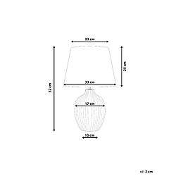 Avis Beliani Lampe à poser FERGUS Céramique Gris
