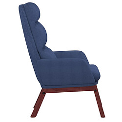 Avis vidaXL Chaise de relaxation Bleu Tissu