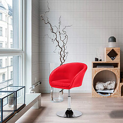 Superstool Tabouret Fauteuil en faux cuir Austin Design moderne | Rouge