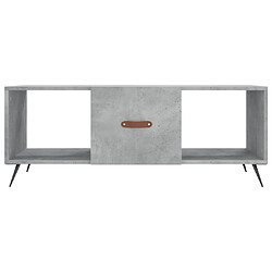 Maison Chic Table basse,Table Console Table d'appoint, Table pour salon gris béton 102x50x40 cm bois d'ingénierie -MN91935 pas cher