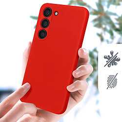 Acheter Avizar Coque pour Samsung Galaxy S23 Silicone Semi-rigide Finition Soft-touch Rouge