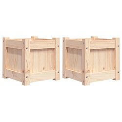 vidaXL Jardinières 2 pcs bois de pin massif