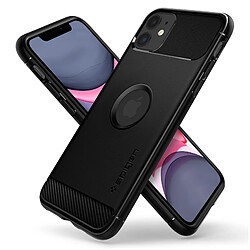 Spigen Sgp Coque iPhone 11 Silicone Antichoc Finition Carbone Rugged Armor Spigen Noir