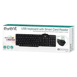 Clavier avec lecteur Ewent EW3252 DNI Noir (Espagnol)