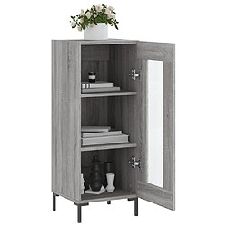 Avis vidaXL Buffet Sonoma gris 34,5x34x90 cm Bois d'ingénierie