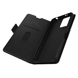 Avizar Étui pour Xiaomi Redmi Note 12 4G et 5G Double Languette Magnétique noir