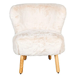 Avis Aubry Gaspard Fauteuil effet fourrure blanche Petit.