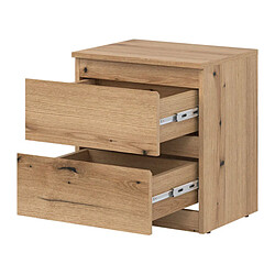 Avis Dansmamaison Table de chevet 2 tiroirs Bois clair - QIZ