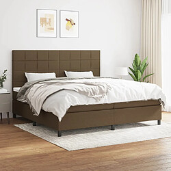 vidaXL Sommier à lattes de lit avec matelas Marron foncé 200x200 cm