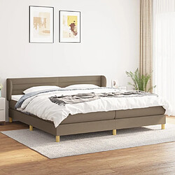 Maison Chic Lit Adulte - Lit simple Lit à sommier tapissier avec matelas moelleux - Meuble de Chambre - Taupe 200x200 cm Tissu -MN94844