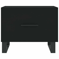 Maison Chic Table basse,Table Console Table d'appoint, Table pour salon Noir 50x50x40 cm Bois d'ingénierie -MN47049 pas cher