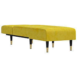 Avis Maison Chic Chaise longue Jardin| Bain de soleil Relax | Transat jaune velours -GKD77584