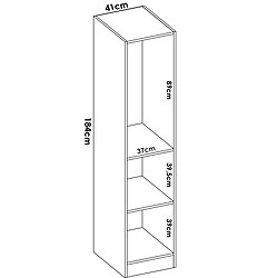 Acheter Pegane Armoire d'angle, meuble de rangement en bois mélaminé coloris blanc - Longueur 133 x Profondeur 90 x Hauteur 184 cm