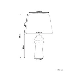 Avis Beliani Lampe à poser en céramique noire MORANT