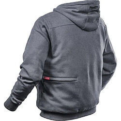 Milwaukee - Sweat à capuche chauffant gris taille XL 12V sans batterie ni chargeur - M12 HH GREY3-0 (XL) pas cher