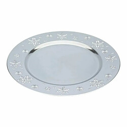 Assiette de Présentation Flocon 33cm Argent