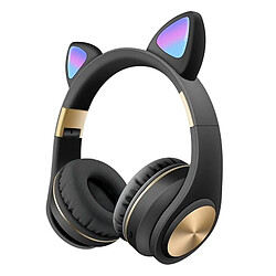 Yonis Casque Audio Oreilles De Chat Bluetooth Rose