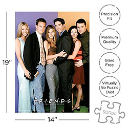 AQUARIUS Friends cast Puzzle (Puzzle de 500 piAces) - Marchandises et objets de collection sous licence officielle Friends TV Show - Sans Ablouissement - Ajustement prAcis - 14 x 19 pouces