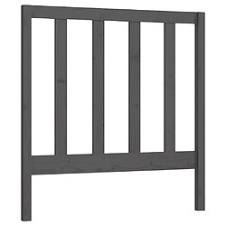 Maison Chic Tête de lit scandinave pour lit adulte,Meuble de chambre Gris 95x4x100 cm Bois massif de pin -MN80065