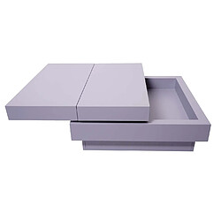 Acheter Mendler Table basse de salon HWC-G83, extensible, pivotante, 30x70x70cm ~ gris terne