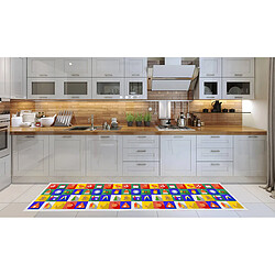 Alter Chemin de cuisine, 100% Made in Italy, Tapis antitache avec impression numérique, Tapis antidérapant et lavable, Modèle de Noël - Callum, cm 240x52