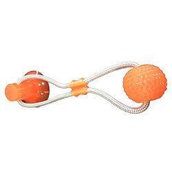 Avis 2pieces Chien Interactif Jouet Jouet En Caoutchouc Chewing-Bite Aspiration Coupe Jouet W / Ball