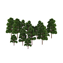 20pcs Arbre Modèle Vert Profond Pour N Echelle HO Diorama Paysage Maquette