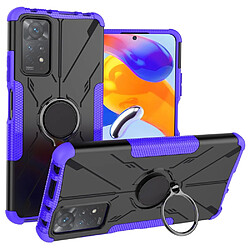 Coque en TPU anti-chute avec béquille pour votre Xiaomi Redmi Note 11 Pro 4G (Mediatek)/Pro 5G (Qualcomm) - violet