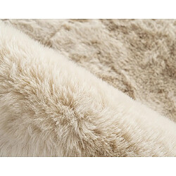 Lisa Design Bear - tapis organique - fausse fourrure - beige