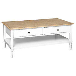 Atmosphera, Createur D'Interieur Table basse Solen 4 tiroirs - Pin et Blanc