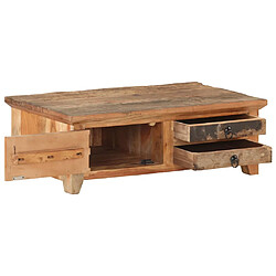 vidaXL Table basse 90x50x31 cm Bois de récupération massif