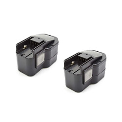 vhbw 2x NiMH batterie 1500mAh (14.4V) pour outil électrique outil Powertools Tools comme AEG 48-11-1000