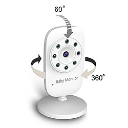 Acheter Wewoo Babyphone vidéo Babycam blanc 2,4 pouces LCD 2.4GHz surveillance sans fil caméra bébé moniteur avec 8-IR LED Night Vision, Talk bidirectionnel