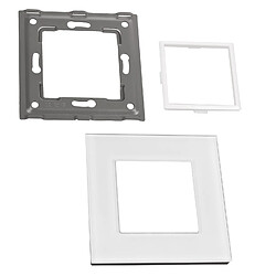 Avis Cadre en verre - Maclean MCE730W- Panneau 86x86mm pour prise de courant murale - modulaire - encastrable - blanc