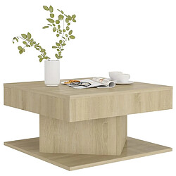 Acheter Maison Chic Table basse pour salon | Table à café Chêne sonoma 57x57x30 cm Aggloméré -GKD41933