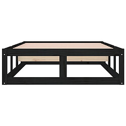 Acheter vidaXL Cadre de lit sans matelas noir 75x190 cm bois massif