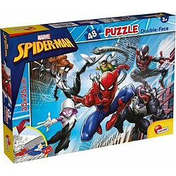 Liscianigiochi- Marvel Puzzle DF, 99627, Rompecabezas de Doble Cara M-Plus 48 Spiderman