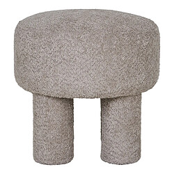 Avis EPIKASA Pouf Perth, Gris, Polyester, 43x43x43 cm