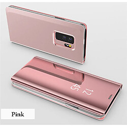 Little Boutik Coque à Rabat pour Samsung Galaxy S10 Cover Flip Case Translucide Miroir Antichoc Rose