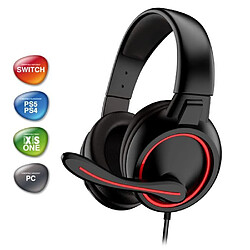 Casque Gamer MEGA BASS E-SPORT pour PS5, PS4, SWITCH, XBOX ONE, XBOX SERIES X/S - Blanc