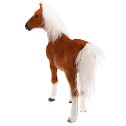 simulation peluche cheval en peluche animal peluche décor à la maison ornement marron pas cher