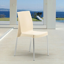 20 Chaises Grand Soleil Boulevard plastique polypropylène empilables stock, Couleur: Blanc