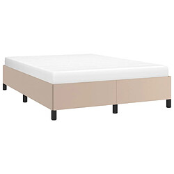 Avis Maison Chic Lit adulte - Lit simple Cadre de lit,Structure du lit Contemporain Cappuccino 140x200 cm Similicuir -MN77093