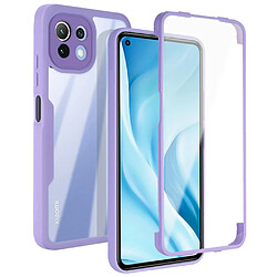 Coque en TPU + acrylique anti-rayures violet pour votre Xiaomi Mi 11 Lite 4G/5G/11 Lite 5G NE