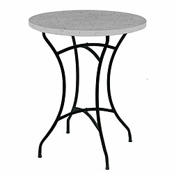 BigBuy Home Table Terrazzo Table Noir 60 x 60 x 72 cm