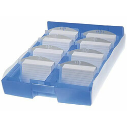 Han - 9987-643 - Boîte de rangement pour cartes Croco Duo - Bleu translucide